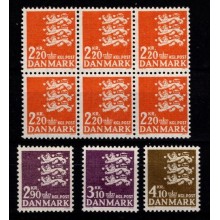 Rigsvåben - Lot med diverse - Postfrisk.